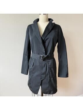 Jil Sander x Uniqlo +J Black Trench Coat – Size L | Archival Minimalist